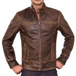 biker leather jacket cafe racer