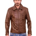 vintage leather motorcycle jacket