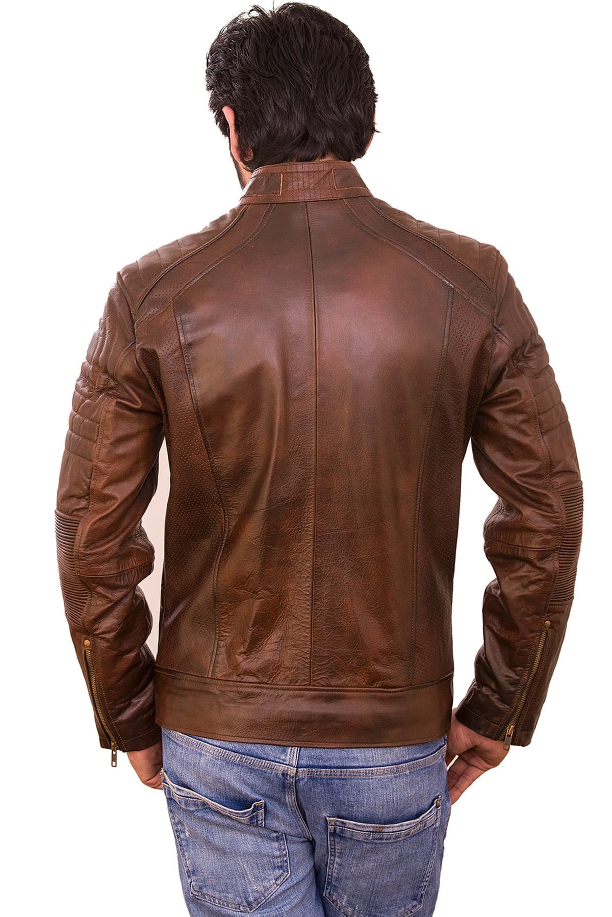 genuine leather jacket mens ebay