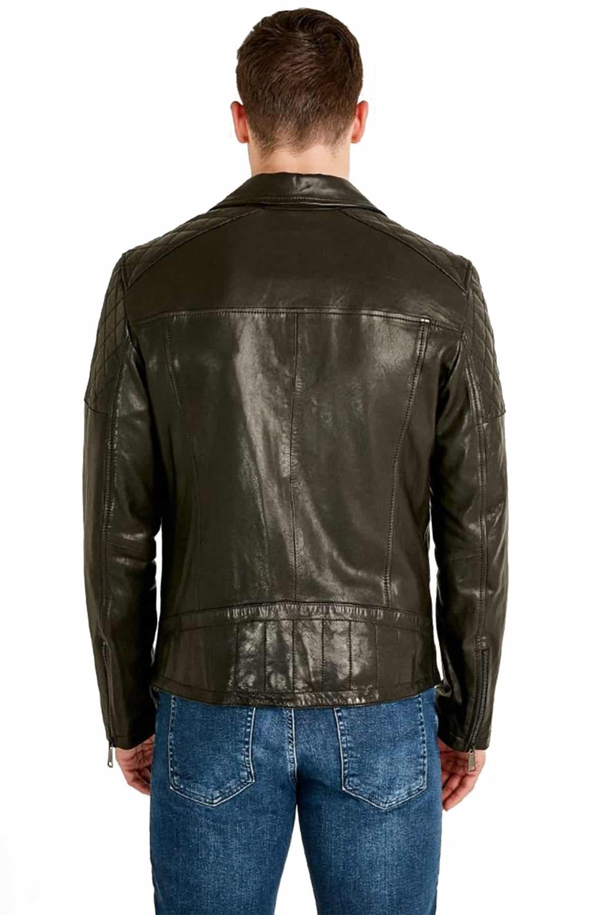 genuine lambskin leather mens jacket