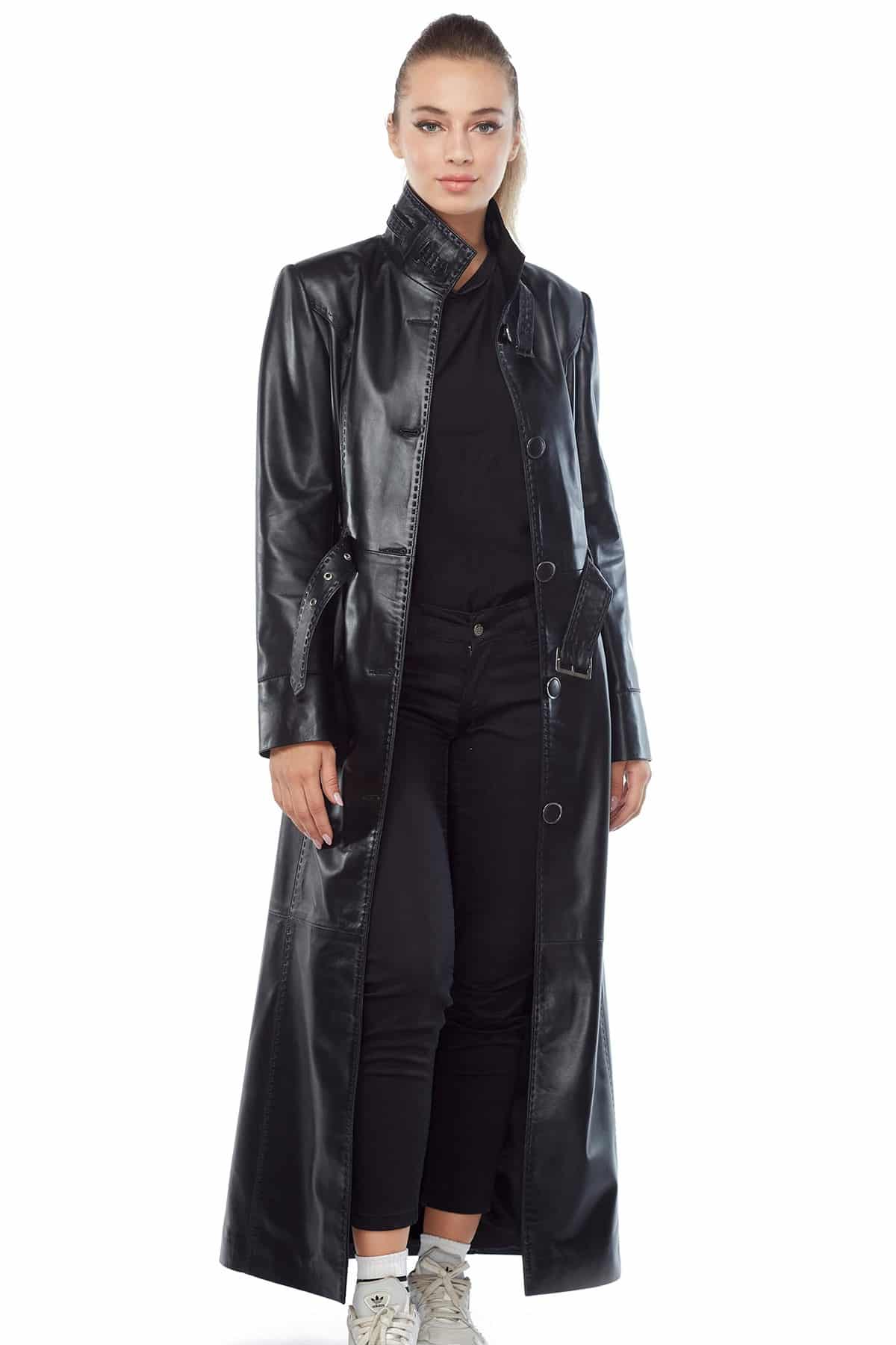 You've Searched for Leather Black Long Trench Coat Women