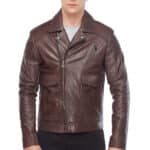 Blondey McCoy Men's 100% Real Brown Leather Jacket