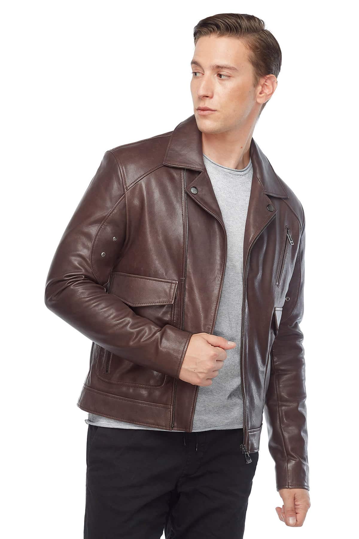 You've Searched for Mens Genuine Leather Coat Brown to Buy