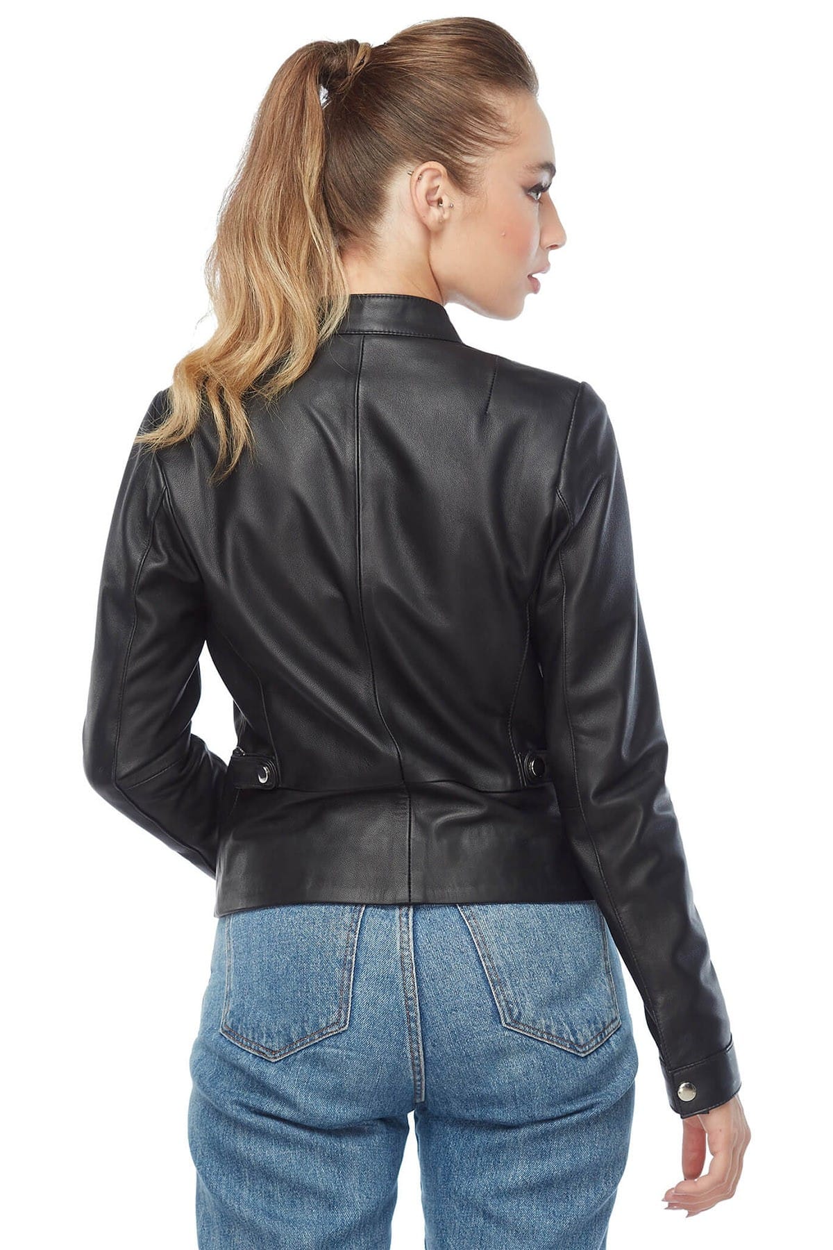 You've Searched for Womens Black Real Leather Moto Jacket