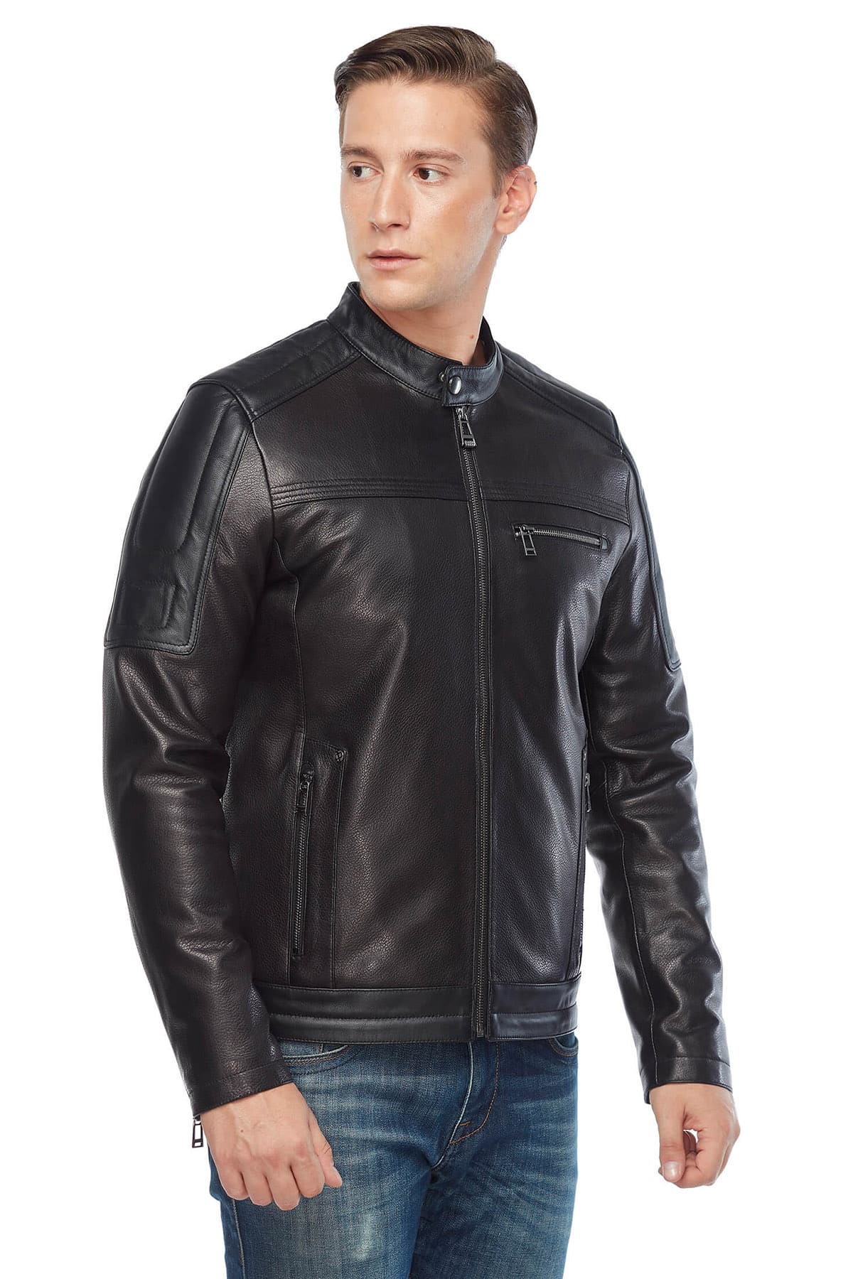 You've Searched for Mens Black Leather Sport Jacket