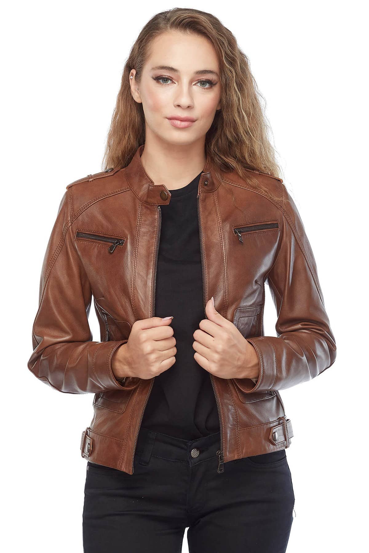 You've Searched for Genuine Leather Women's Jacket Brown