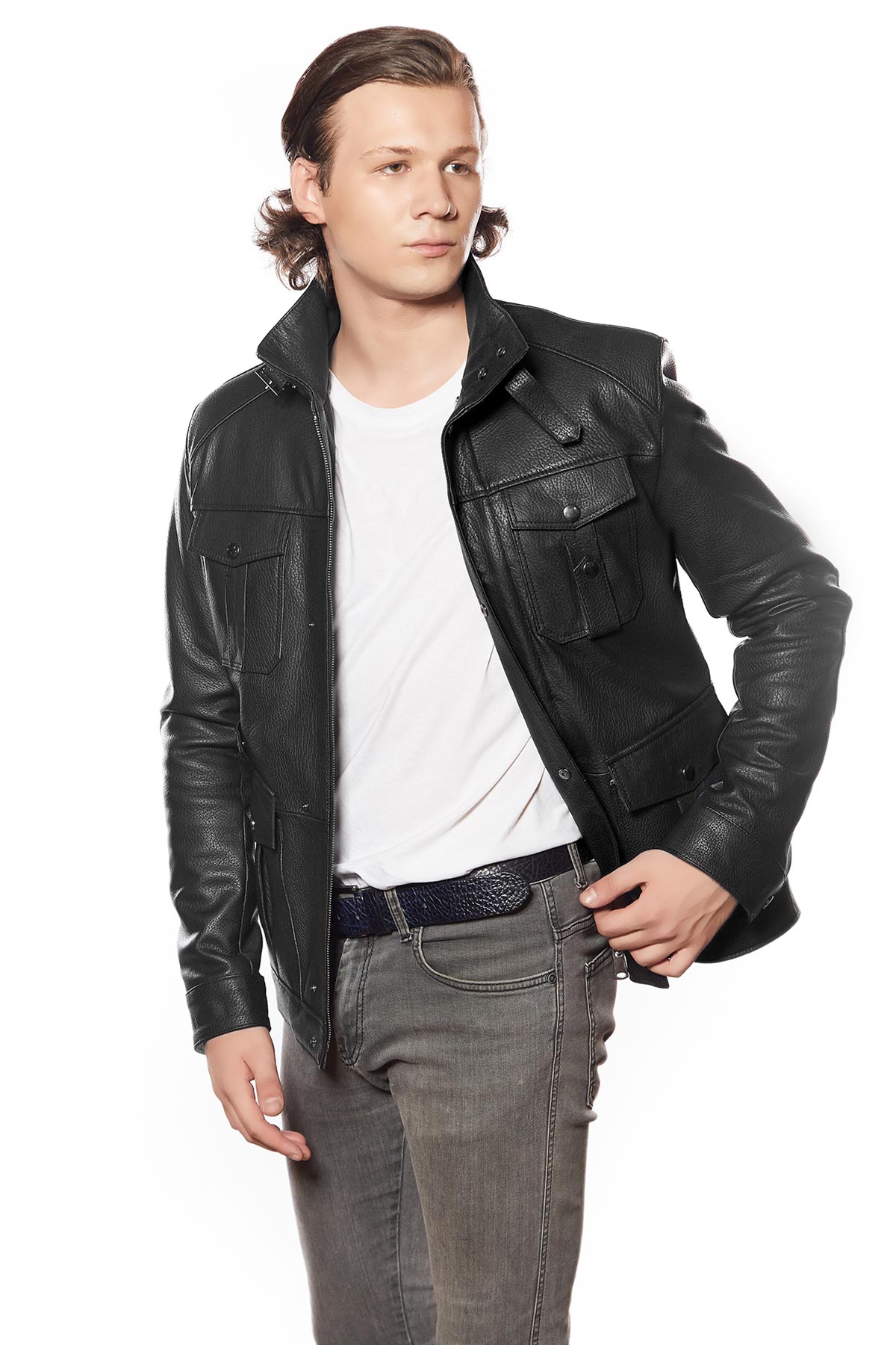 Magento Men’s Leather Jacket Black – Urban Fashion Studio