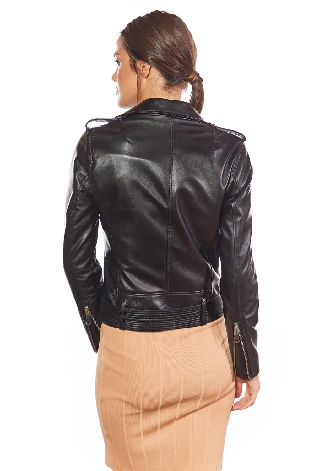leather look jacket in