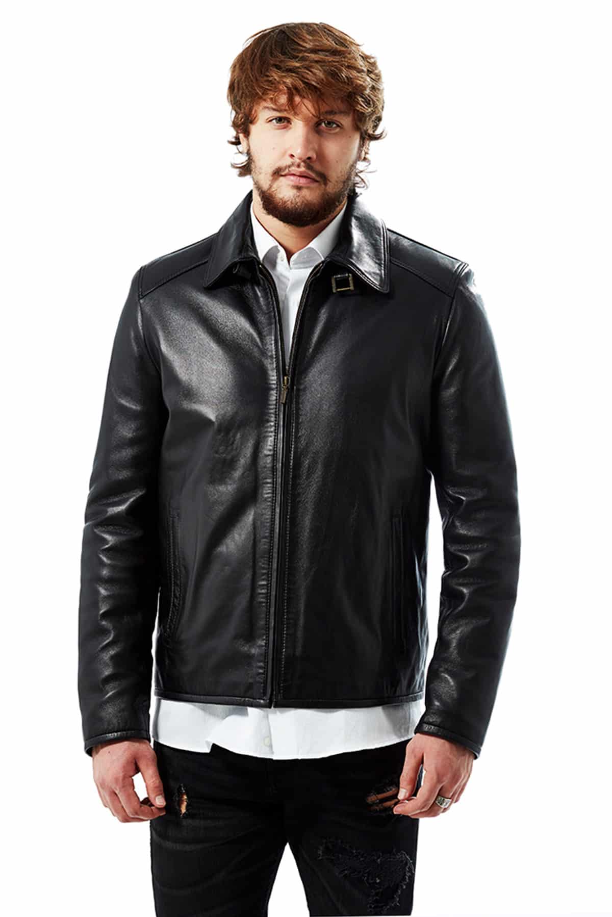 mens quilted leather motorcycle jacket