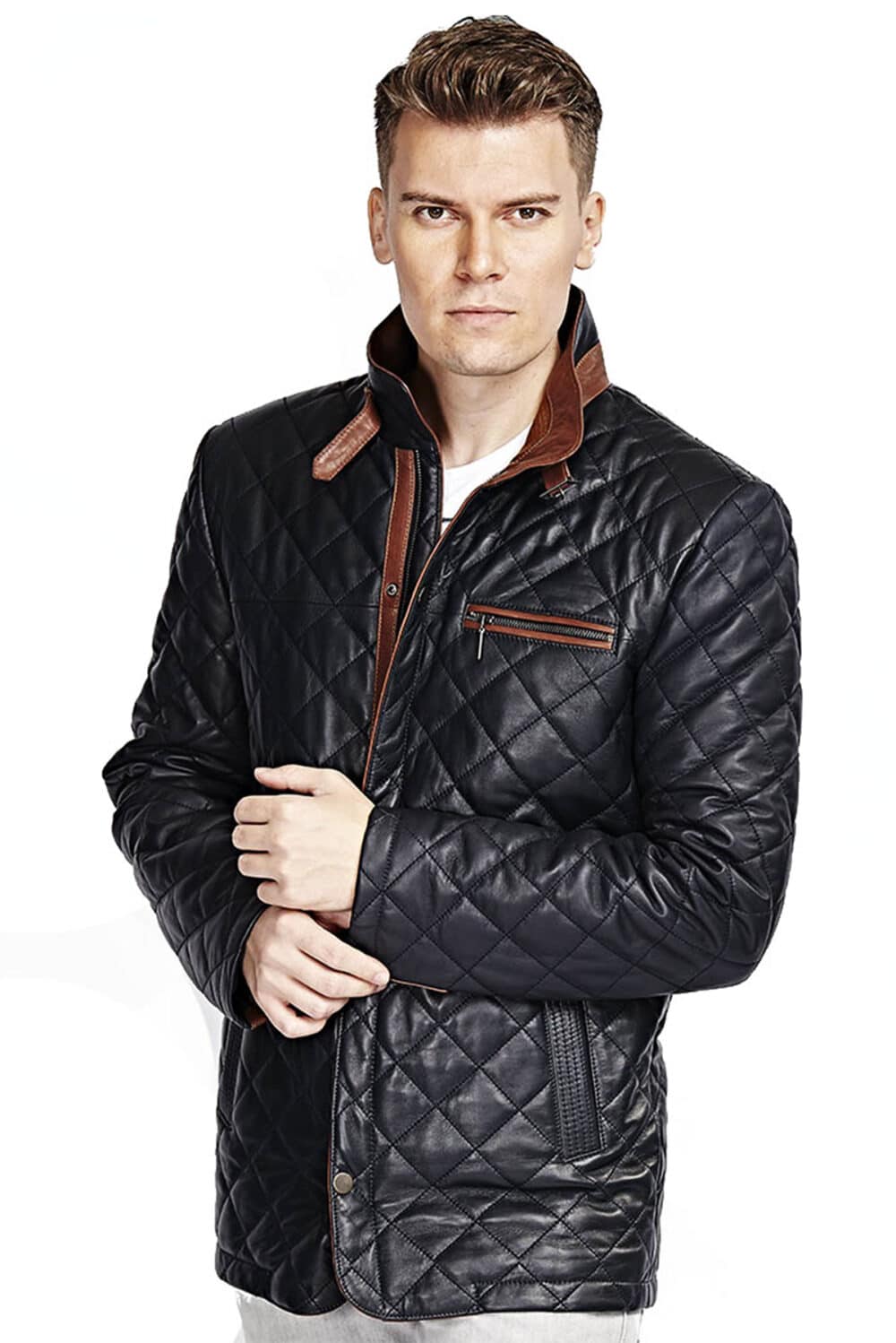 gap genuine leather jacket