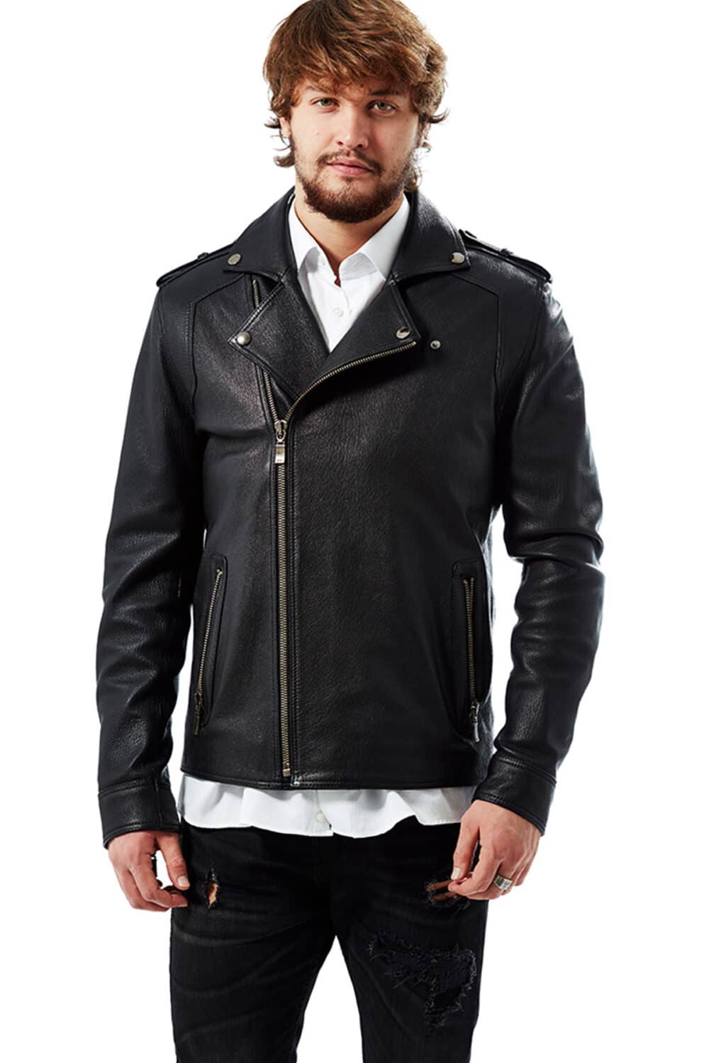 leather winter coats mens