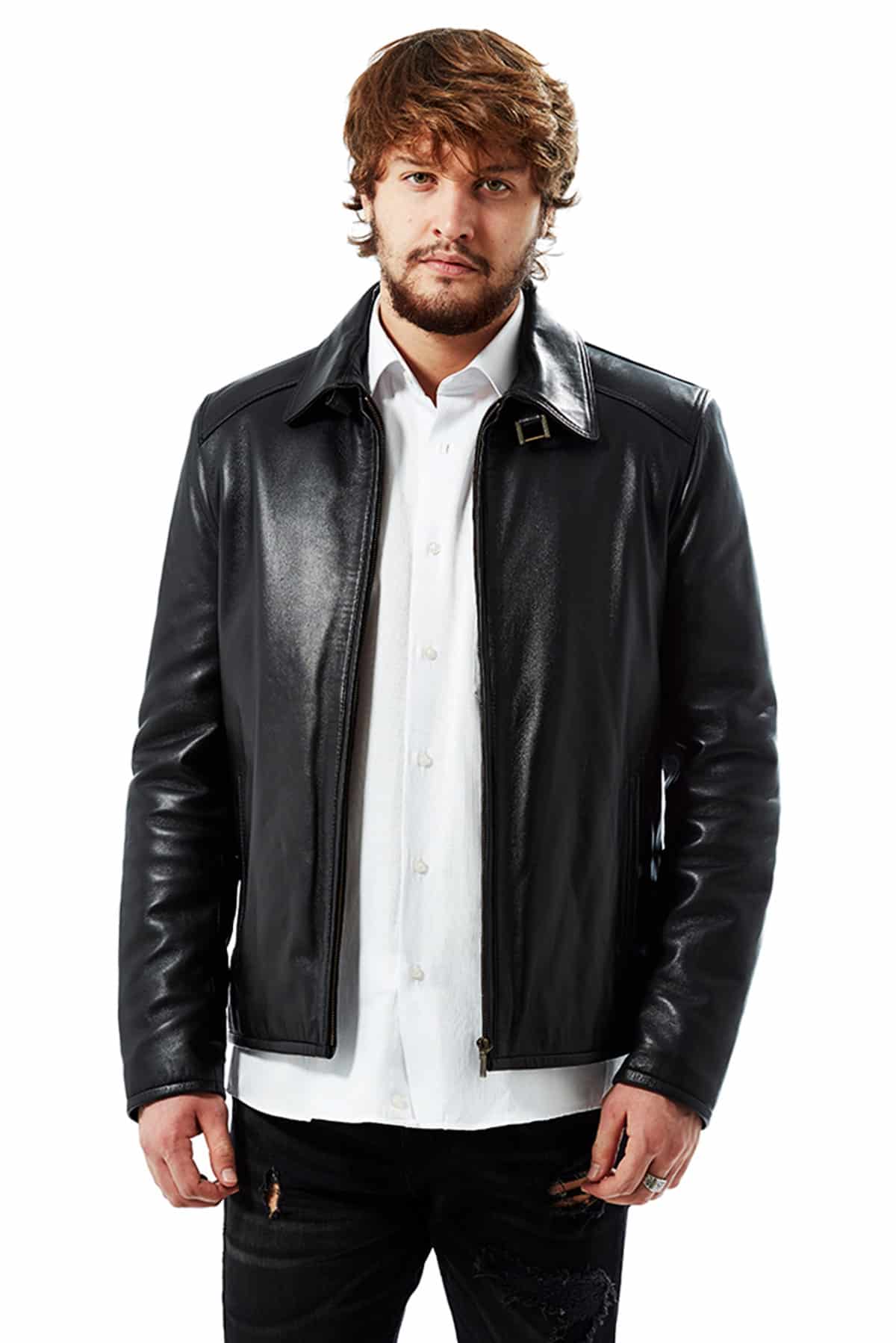 Casual Black Leather Jacket - Buy Mens Plain Leather Jacket