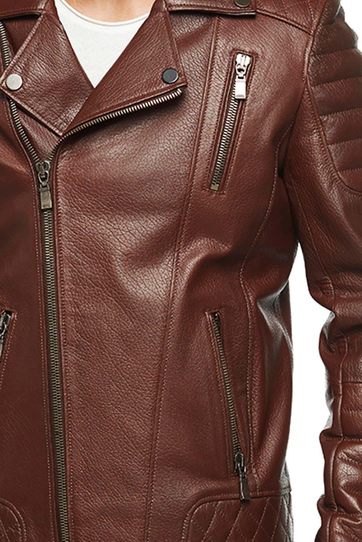 lapel collar brando leather jacket