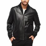 The Nerd Bomber Black Leather Jacket