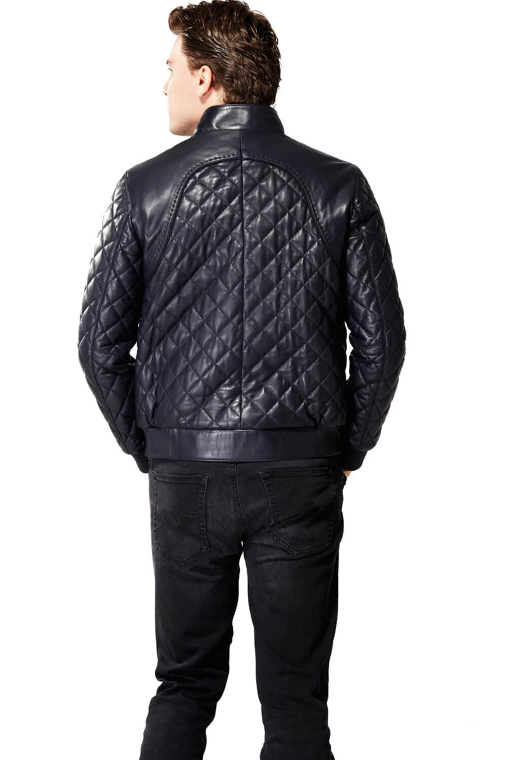 real leather letterman jacket