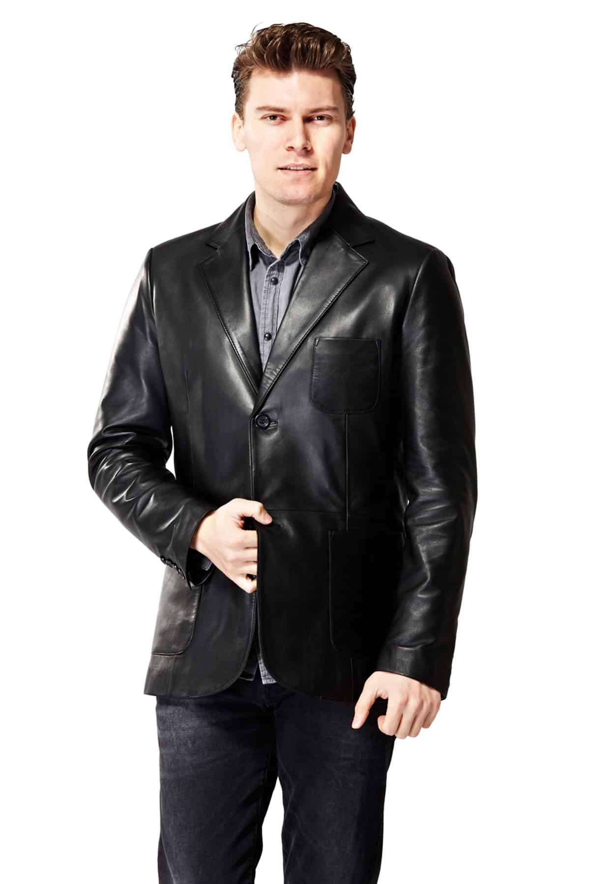 genuine leather jacket for men