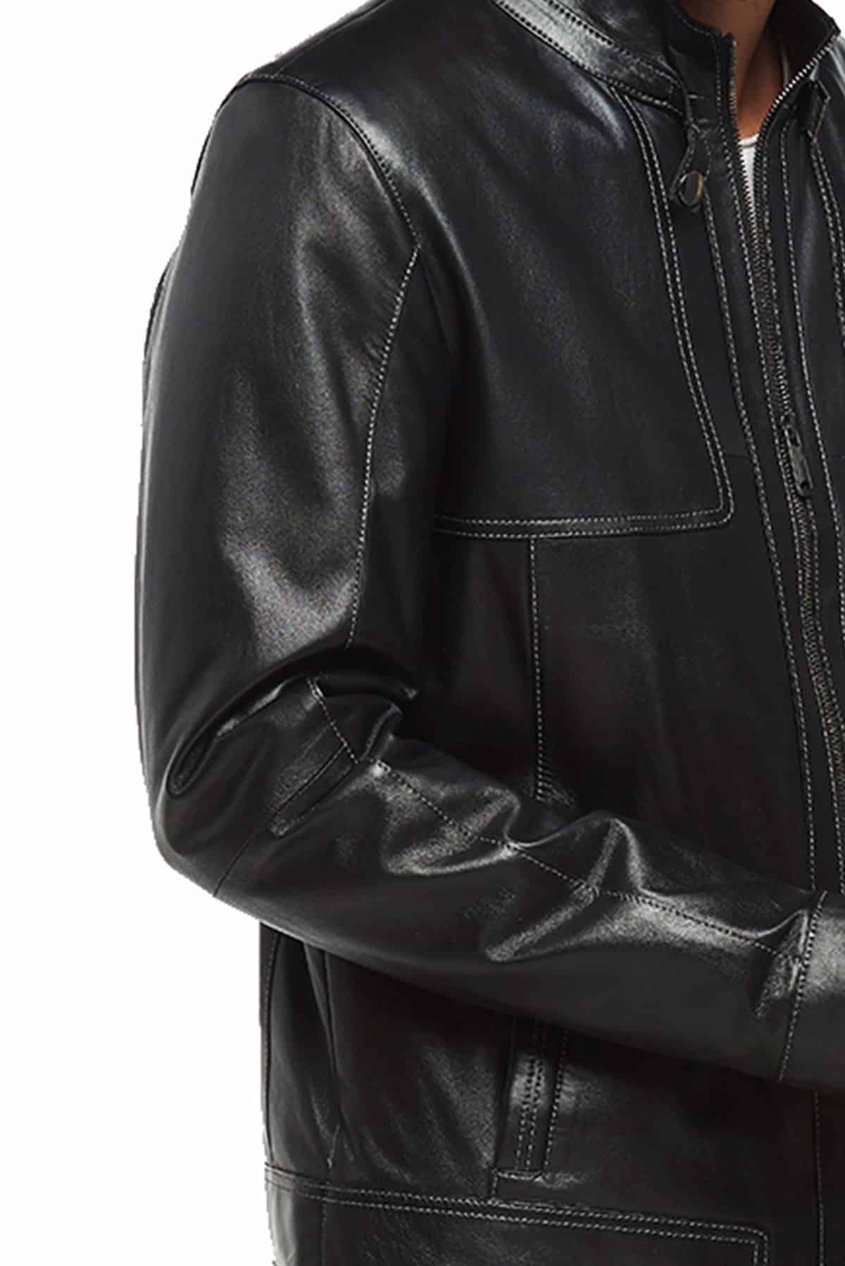 Nolan Classic Black Men’s Leather Jacket – UFS