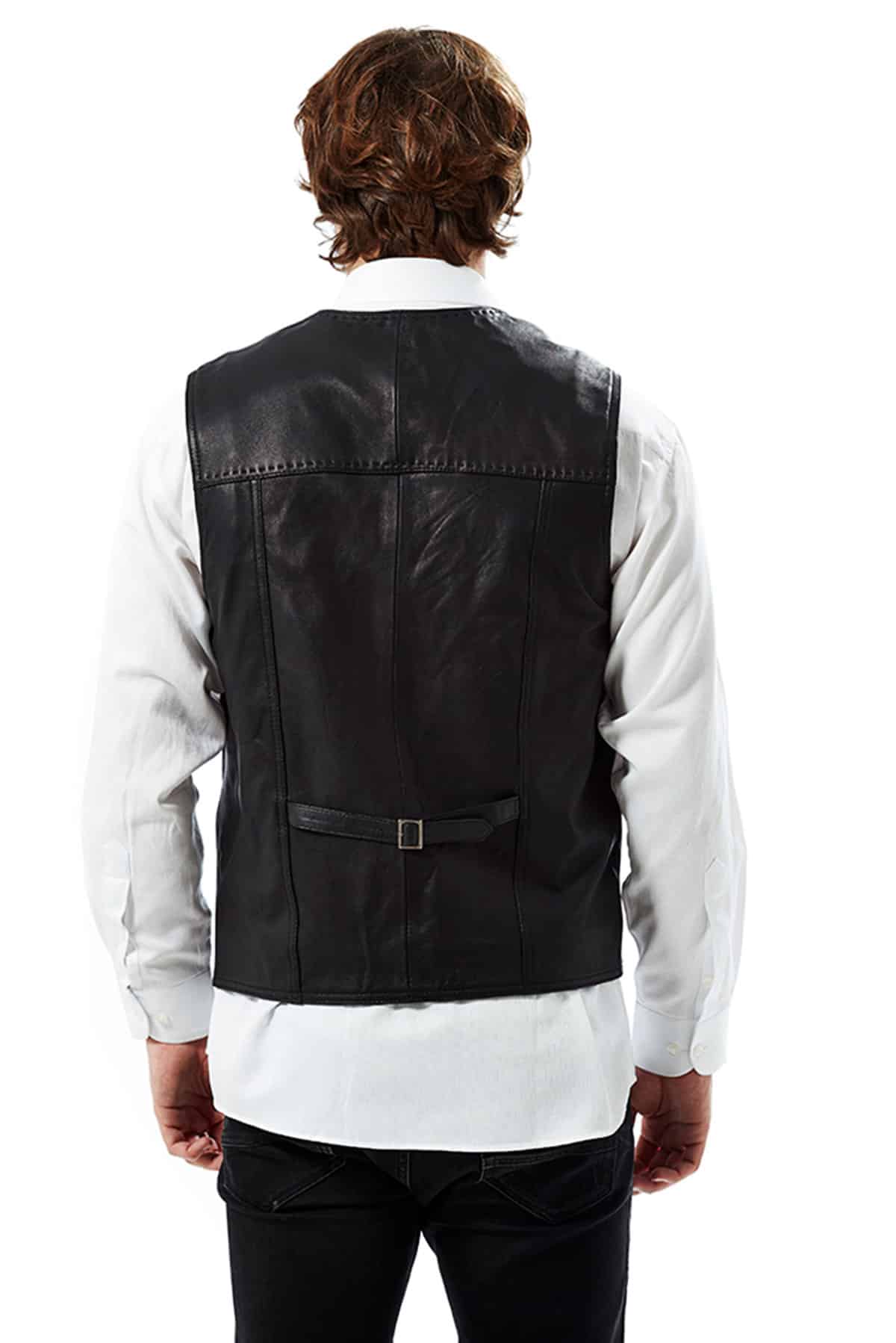Pinto Classic Black Leather Vest – Urban Fashion Studio