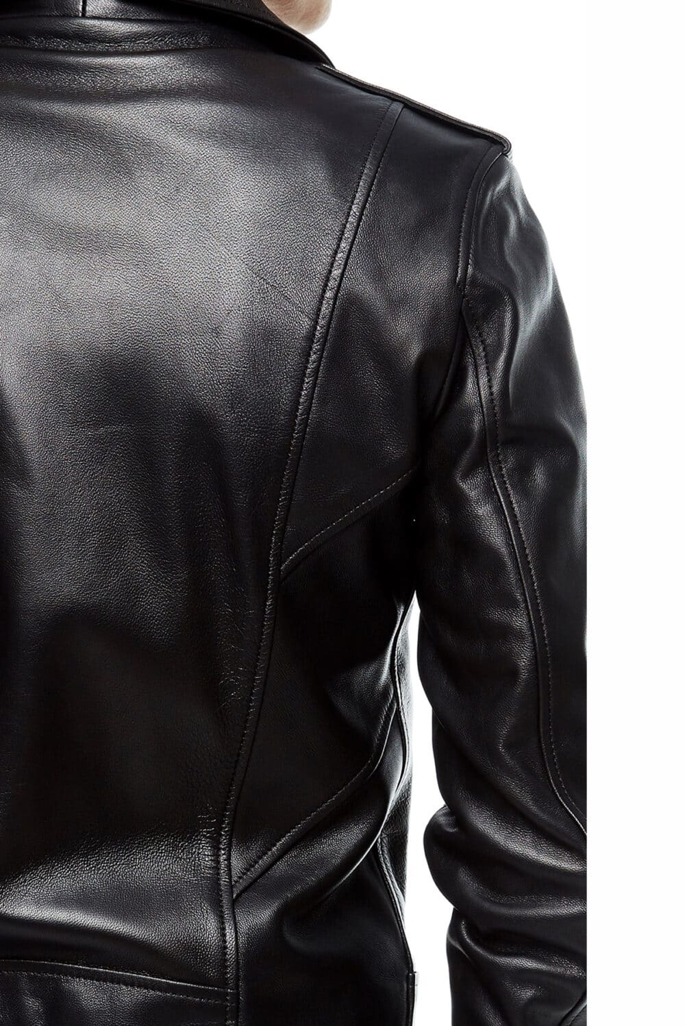 women's leather swing coat