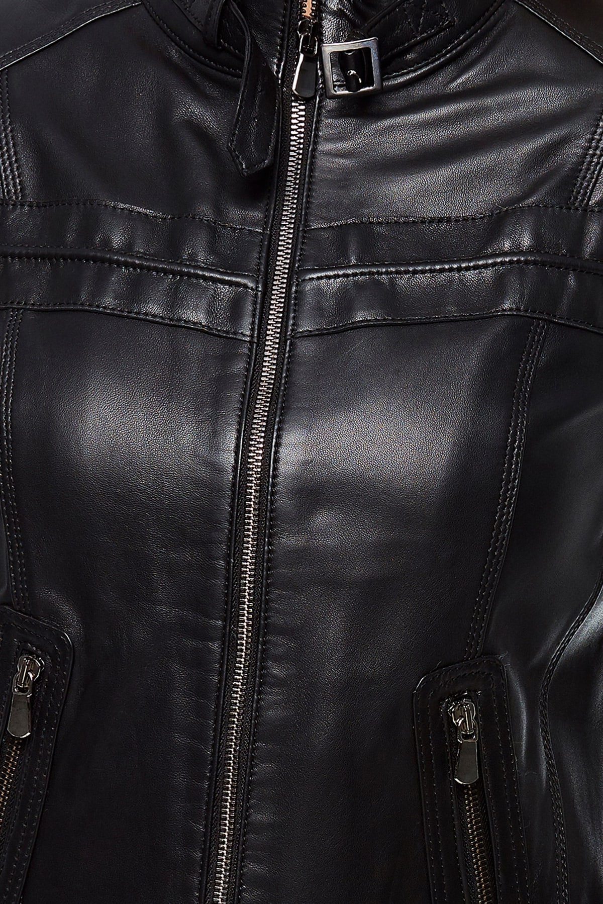 Ava Classic Black Women’s Leather Jacket -UrbanFashionStudio