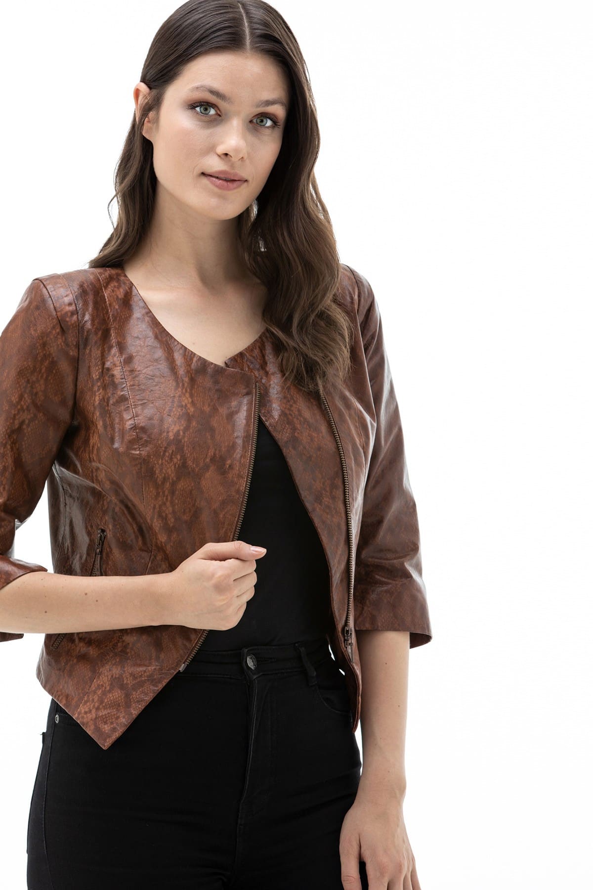 Loewe Brown Leather Jacket
