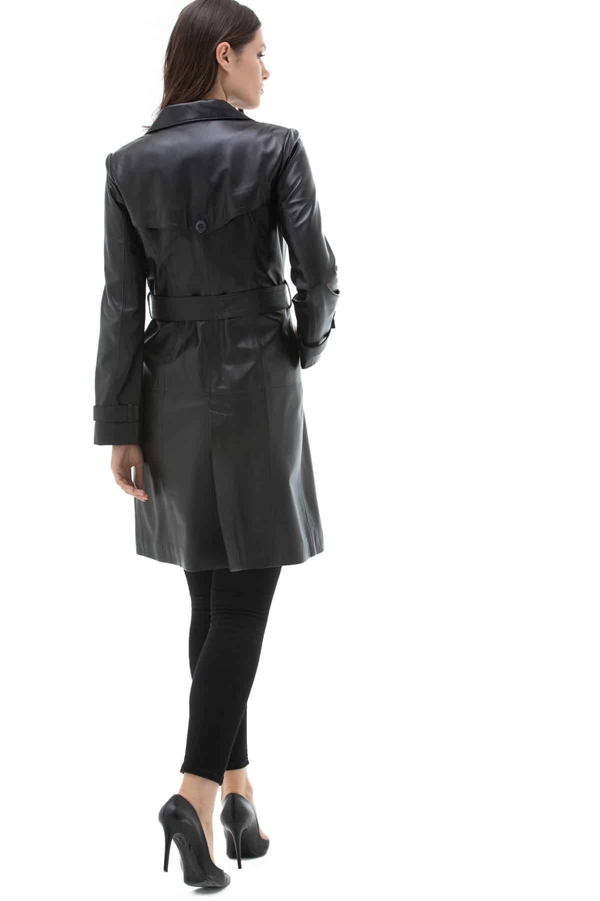 Black Women Leather Trench Coat – Urban Fashion Studio
