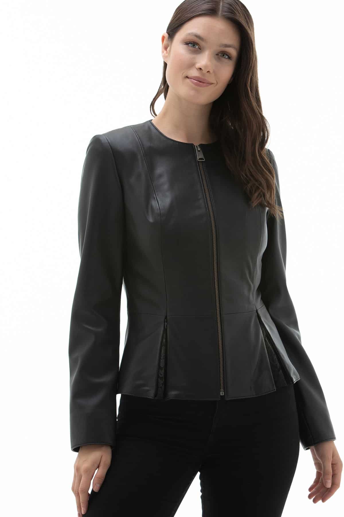 Women's 100 % Real Black Leather Jacket