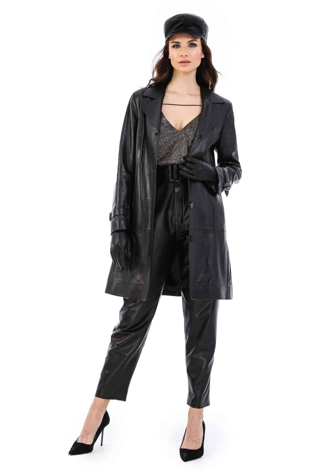 Leather Winter Coat