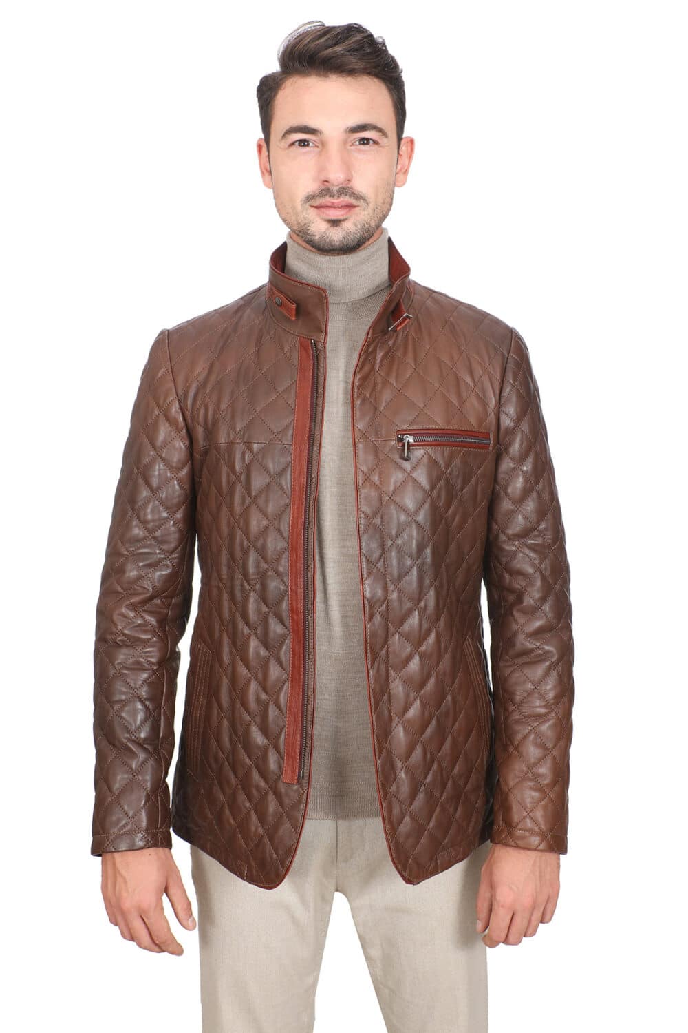 Dockers Leather Jacket Brown