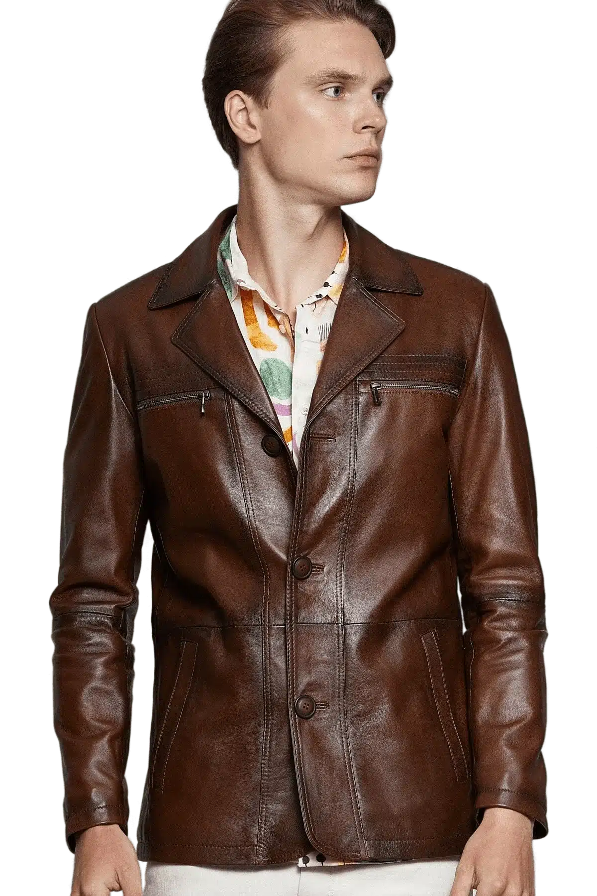 Classic Vintage Brown Men’s Leather Jacket (3)_result