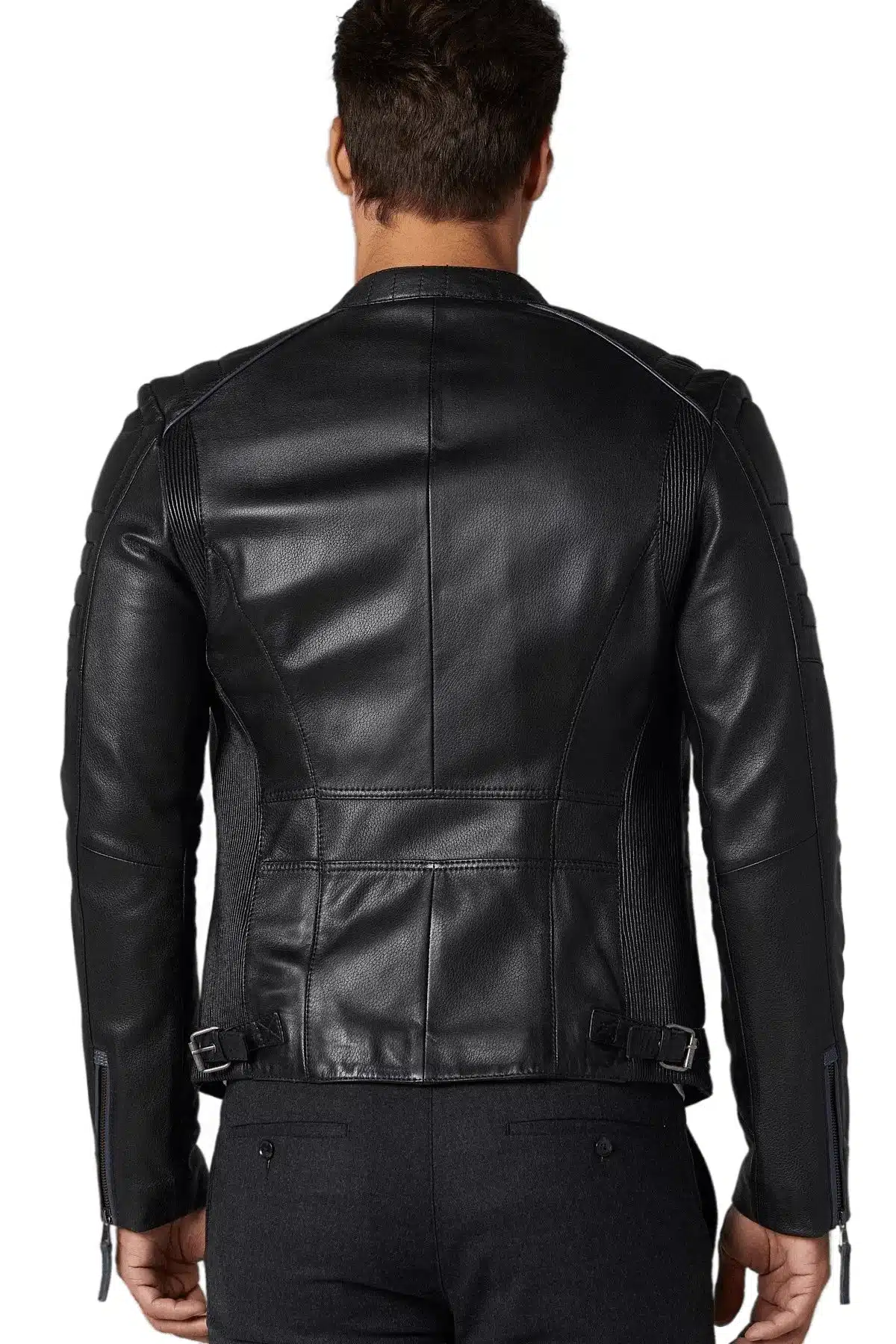 Men's 100 % Real Black Leather Sport Dazzling Jacket