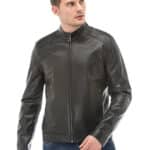 Men's 100% Real Black Leather Elegance Jacket