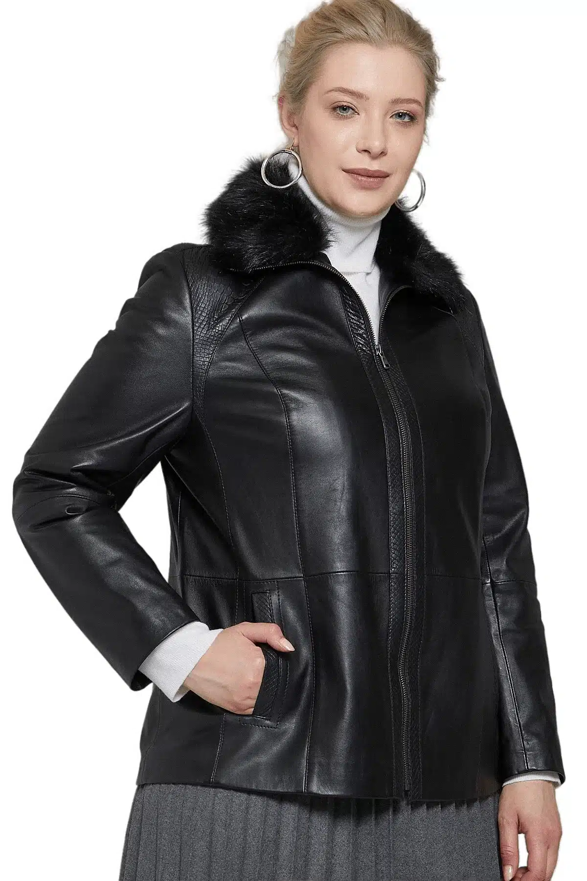 Women’s Black Classic Lambskin Leather Jacket (3)_result