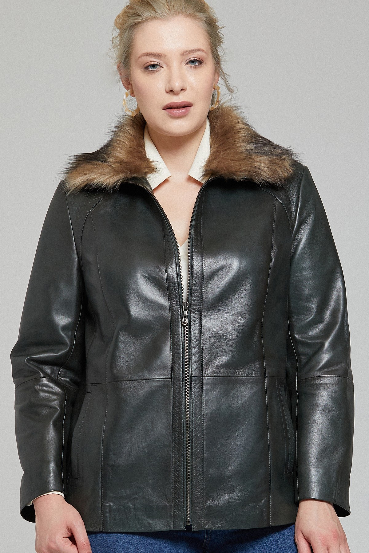 Best Women's Faux Fur Leather Jacket | Black Ladies Jackets