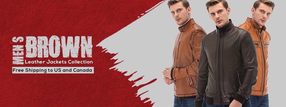 Mens brown leather jackets