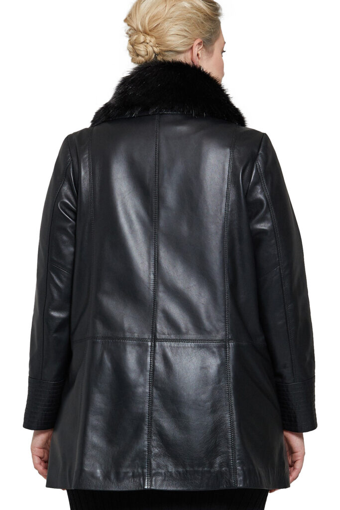 Real Women Trench Coat for Sale- Ladies Black Leather Jacket
