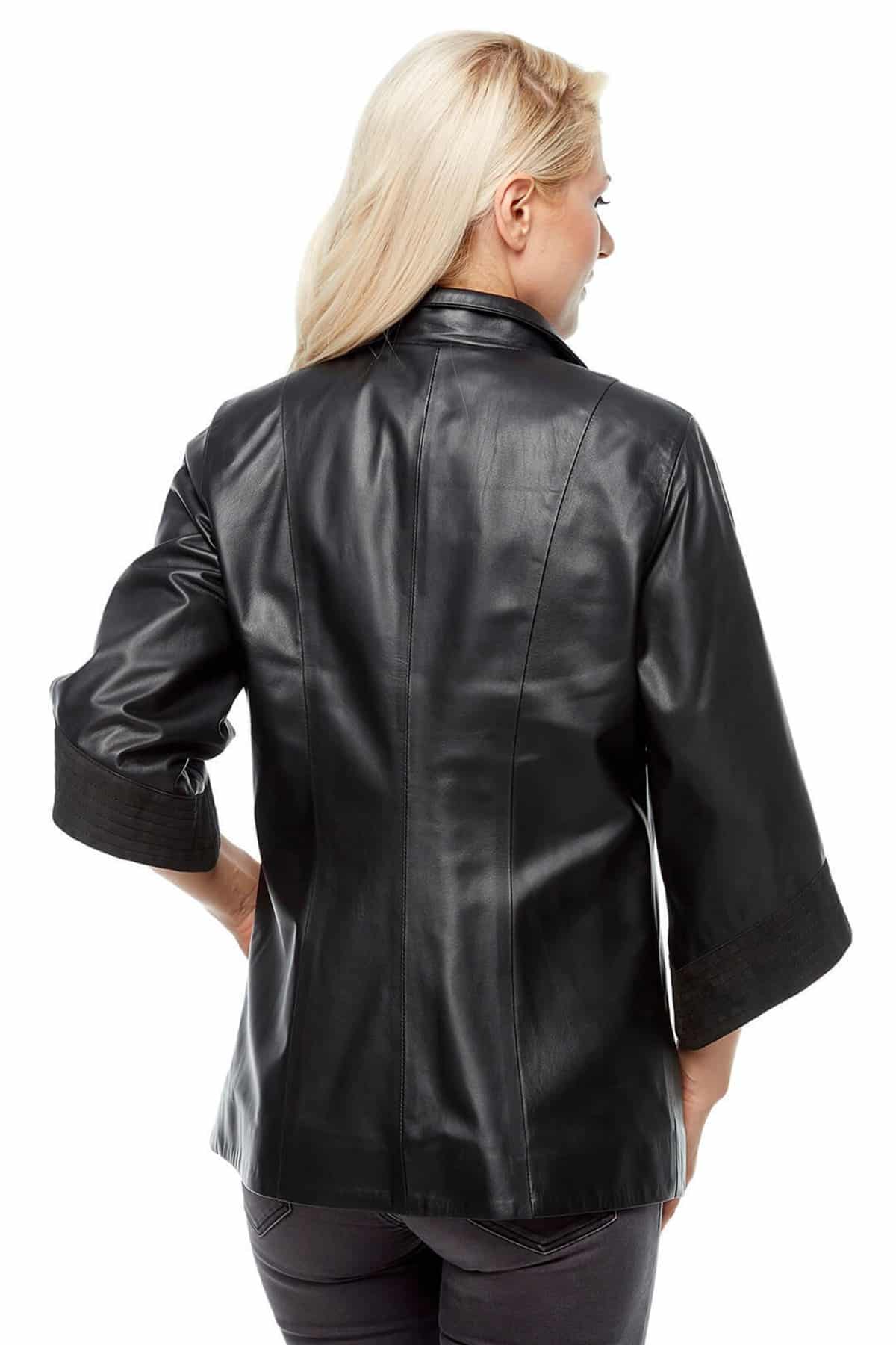 Baggy Black Leather Coat For Women’s2