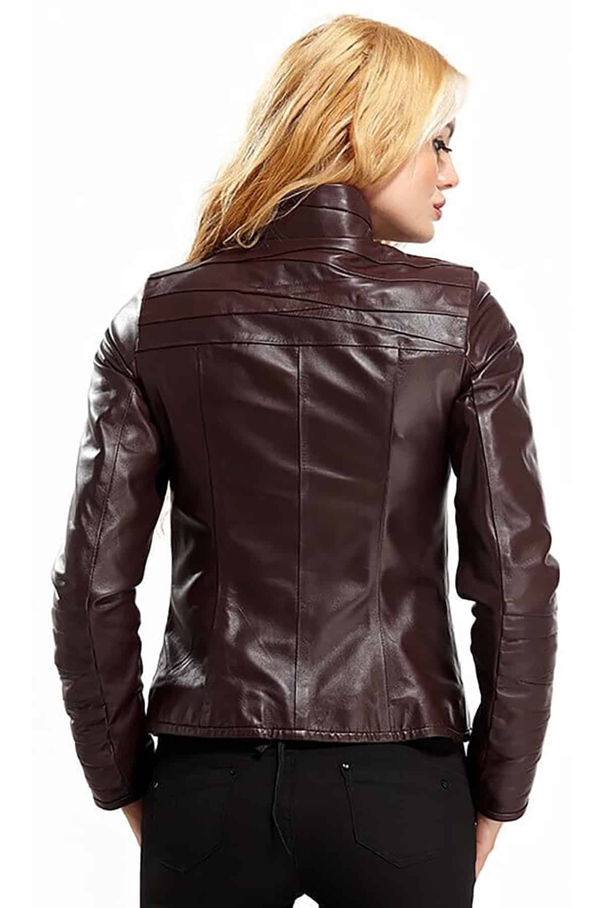Dark Brown Leather Jacket For Women’s2
