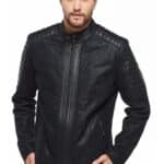 Mens Black Suede Leather Jacket