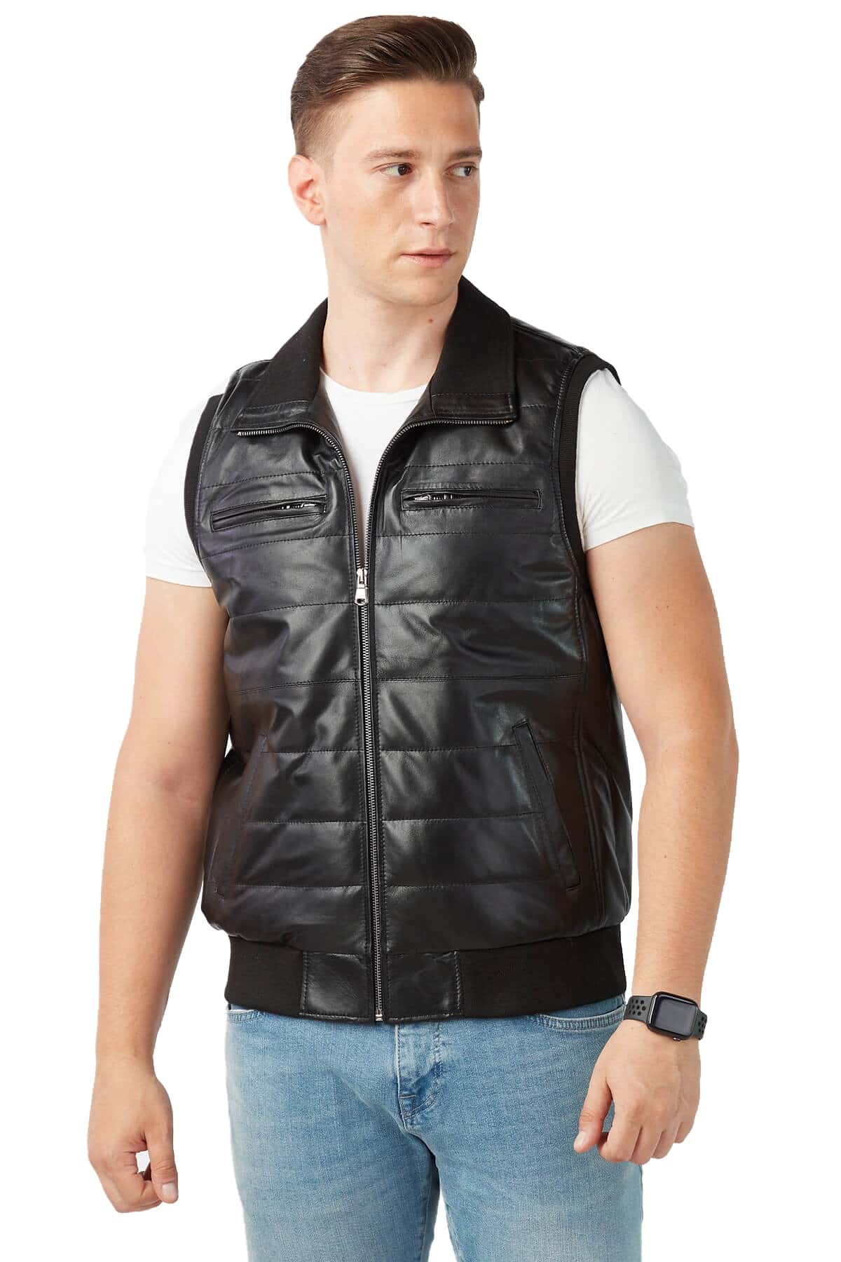 genuine-leather-inflatable-mens-vest-black-2