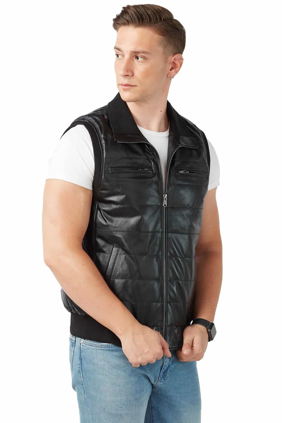 genuine-leather-inflatable-mens-vest-black-3