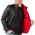 Men's 100% Real Black Leather Double Sided Kalisto Jacket