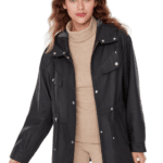 Alina Women's 100% Real Black Leather Stylish Trendy Jacket Coat