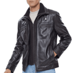 Antonio Men's 100% Real Black Leather Stylish Fashion Jacket