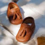 Poy Baby 100% Real Tan Leather Loafers