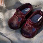 Odie Baby 100% Real Claret Red Leather Loafers