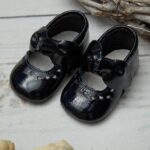 Baby 100% Real Navy Blue Leather Shoes