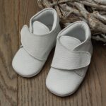 Baby 100% Real White Leather Velcro Boots
