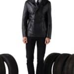 Paul Men's 100% Real Black Leather Italian Cut Jacket
