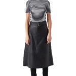 Midi Women's 100% Real Black Leather Stylish Skirt